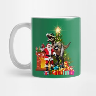 Dinosaur Christmas Mug